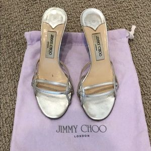 Jimmy Choo Silver Sandals